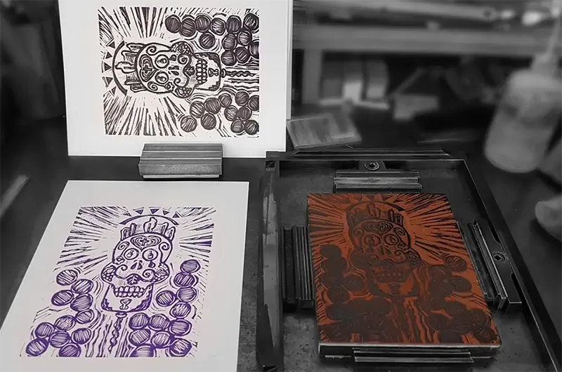 Letterpress Typogrraphie imprimerie ardèche